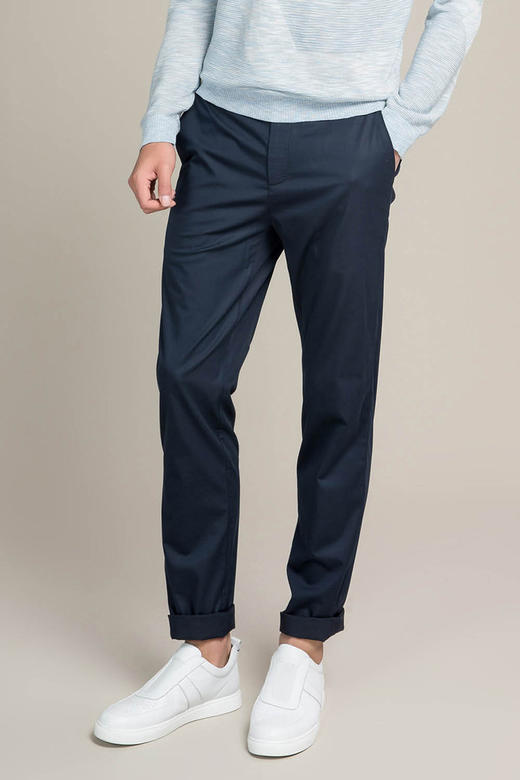 【7月】callisto藏青色轻薄休闲裤 棉混纺SOCPW156NA 商品图0