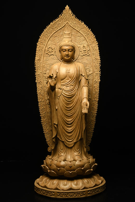 海南沉香摆件西方三圣大势至菩萨佛祖观音菩萨