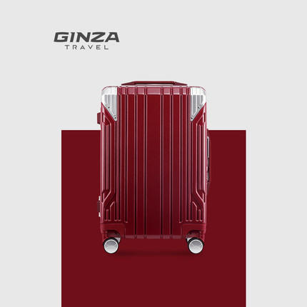 银座高档防刮铝框拉杆箱飞机轮24寸密码锁28寸行李箱20寸登机旅行箱 A-9268K 商品图2