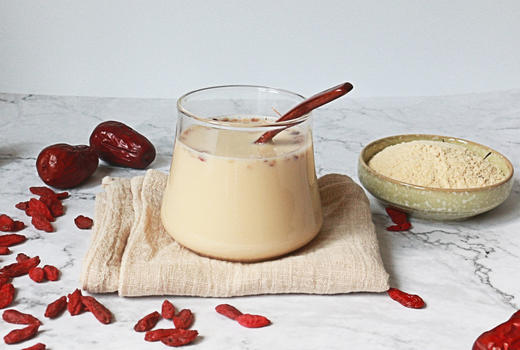 不添加蔗糖 营养早餐 红枣枸杞豆浆粉 350克（14袋） 商品图1