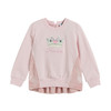 Monnalisa 蒙娜丽莎  女童粉色刺绣拼接圆领卫衣392626RJ 商品缩略图0
