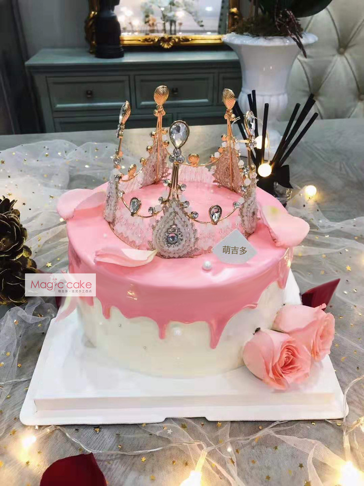 粉色玫瑰皇冠-m568 - 贝胜客手工蛋糕