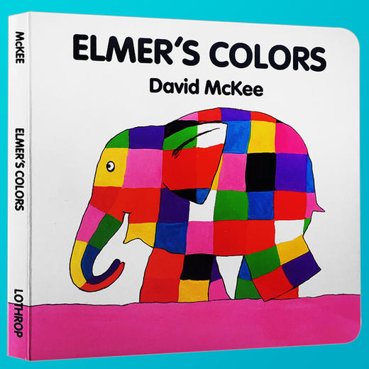 花格子大象艾玛认颜色 英文原版 Elmer's Colors 英文版儿童启蒙认知纸板书 幼儿英语早教绘本 廖采杏推荐 正版进口晚安故事图画书 商品图0