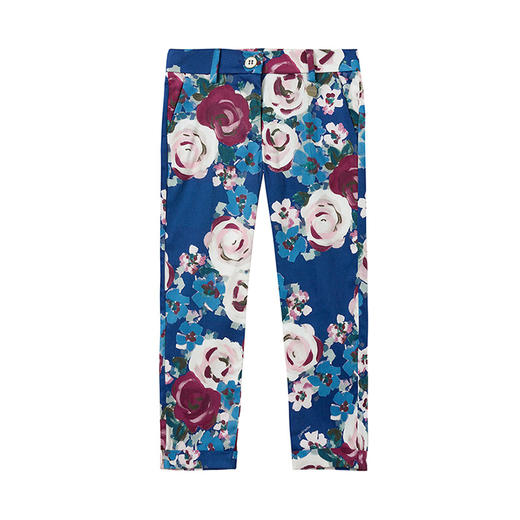 SIMONETTA 西莫内塔 女童蓝色印花打底裤长裤   4-8岁 商品图0