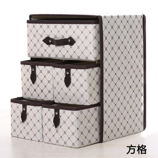 CY-新款加厚无纺布折叠储物抽屉收纳盒收纳箱 商品图1