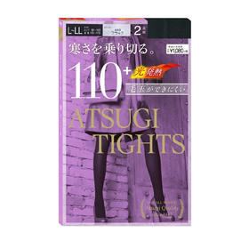 【保税仓】日本ATSUGI厚木 110D天鹅绒发热连裤袜丝袜L-LL 2双装