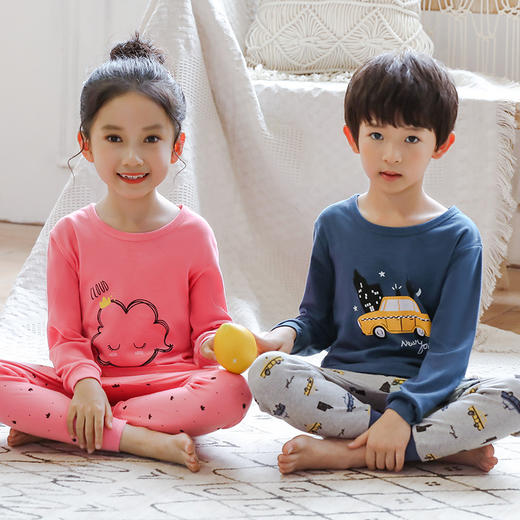 JM-ZK0122男女宝宝线衣线裤纯棉棉毛衫 商品图1