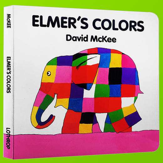 花格子大象艾玛认颜色 英文原版 Elmer's Colors 英文版儿童启蒙认知纸板书 幼儿英语早教绘本 廖采杏推荐 正版进口晚安故事图画书 商品图1