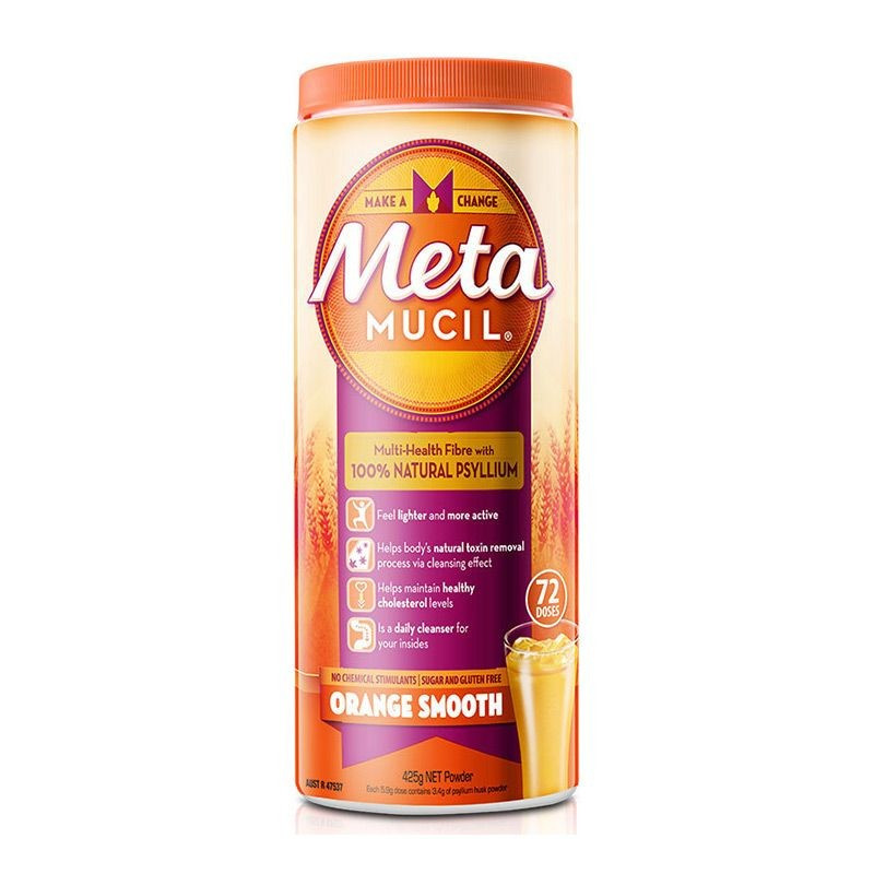 METAMUCIL/美达施 膳食纤维粉吸油清肠代餐 香橙味 425G 直邮JPY带授权招加盟代理