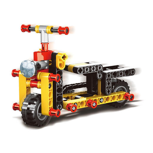 叉车儿童益智diy拼装小颗粒动力机械