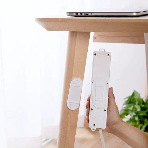 【整理神器 无痕悬挂插座固定器 赠理线卡扣】 插座插线板固定器 壁挂式无痕家用理线器 商品图1