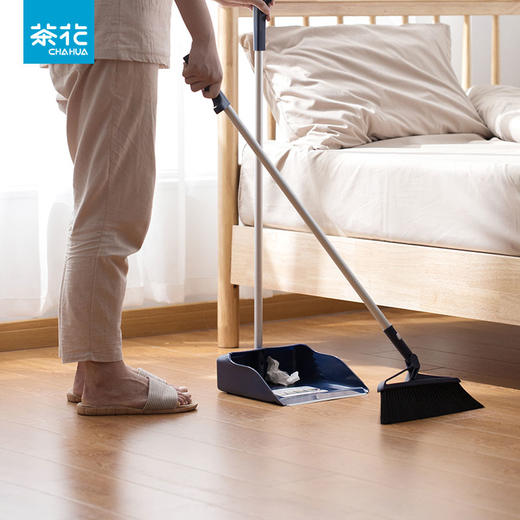 【茶花】扫把簸箕套装-可旋转扫把头 商品图1