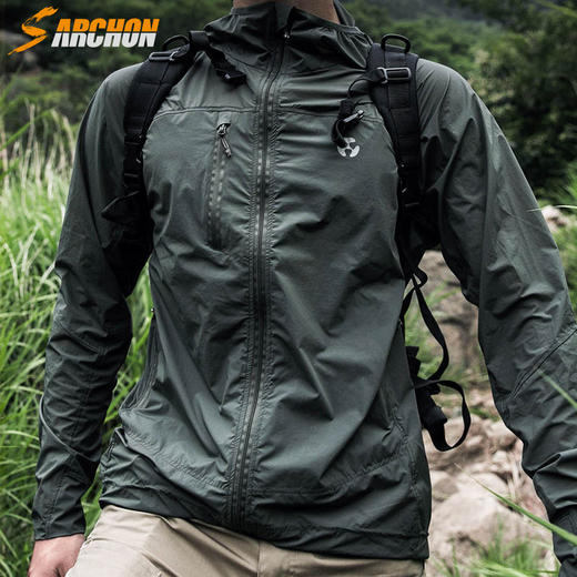 S.archon新款情侣超薄户外运动弹力皮肤衣夏季防晒皮肤风衣 商品图0