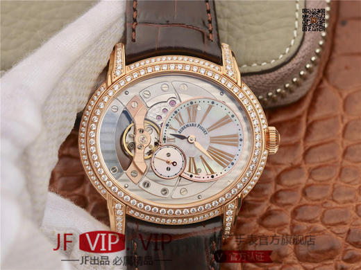 V9爱彼千禧系列15350款男装腕表镶钻系列，一款上手才知道靓的耐看型手表。V9不惜重金原装开模，逐个零件开模原装4101机芯 商品图0