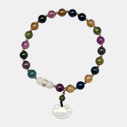 醍醐 碧玺贝壳如意单圈 手串 手链 精选巴西碧玺 商品图4