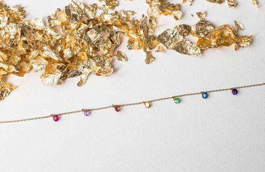 北京仓｜La Brune et La Blonde-Confetti Rainbow-18K黄金 0.9克拉天然宝石 彩虹手链［法国设计师］ 商品图3