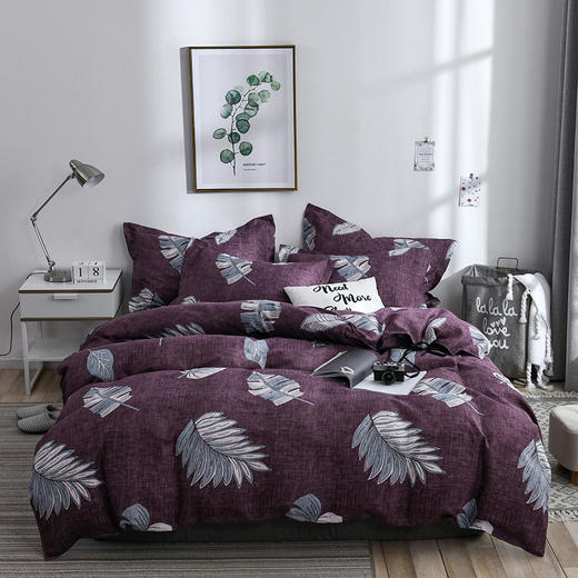 LH-新款全棉磨毛斜纹简约系田园小碎花系列四件套TZW 商品图3