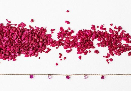 订购6周到｜La Brune et La Blonde-Confetti Pink-18K玫瑰金 0.65克拉天然宝石 手链［法国设计师］ 商品图2