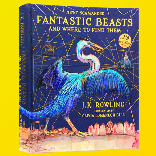 英文原版 神奇动物在哪里 插图版 Fantastic Beasts and Where to Find Them 哈利波特20周年 精装 Harry Potter JK罗琳正版进口书 商品图1