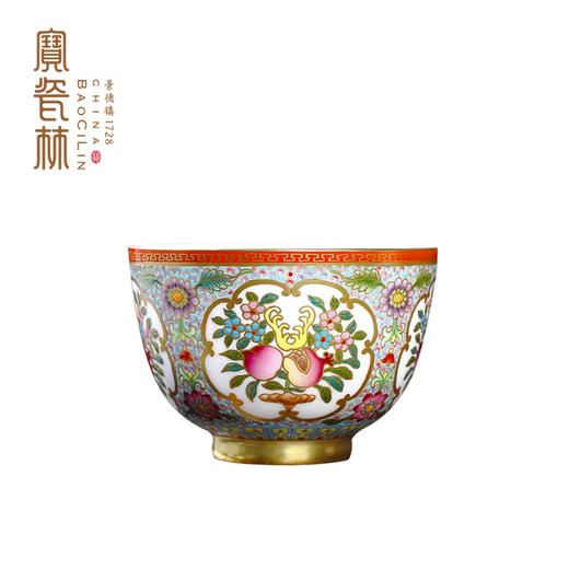 宝瓷林珐琅三多纹杯 商品图5