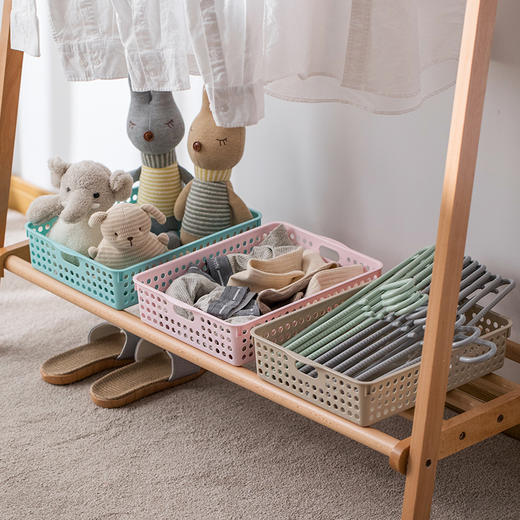 【茶花】圆点收纳筐4个 商品图3