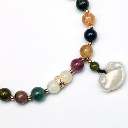 醍醐 碧玺贝壳如意单圈 手串 手链 精选巴西碧玺 商品图3