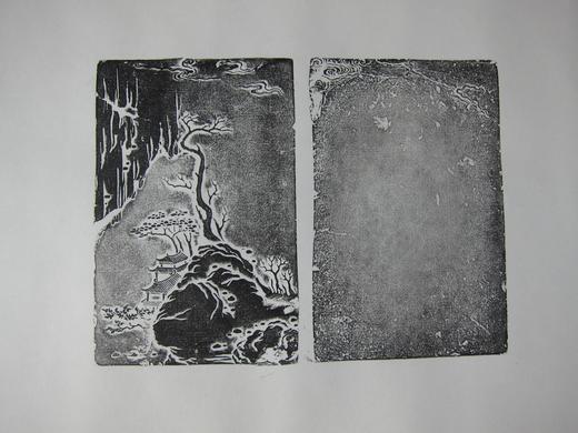 【文创】原拓挂轴清代山水砚拓WG004 商品图1