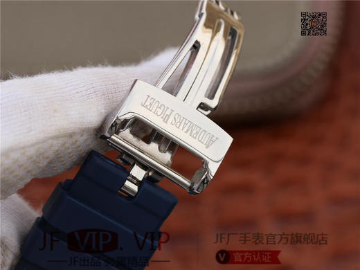 爱彼皇家橡树15400橡胶系列，搭载订制版超薄9015改Cal．3120全自动机芯，原版ap格子纹表盘，双面蓝宝石玻璃，进口橡胶表带，原装折叠表扣 商品图7