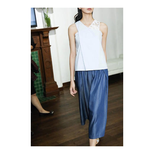 ACFN | 8分阔腿裤 - 蓝 商品图5