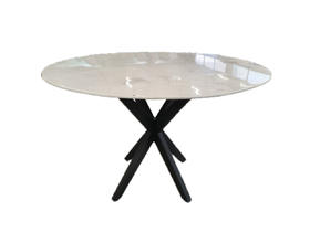 NS家居 nsfurniture进口大理石台面圆餐桌NSDT-AHHX-RD48