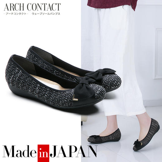 日本ARCHCONTACT安启美奈圆头低跟蝴蝶结单鞋 商品图5