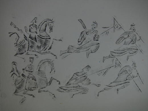 【文创】原拓挂轴汉代人物奔马WG005 商品图3