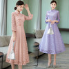 AHM-yslg8231夏季新款中袖中长款年轻款新式中国风文艺裙子 商品缩略图0