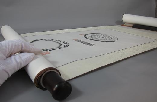 【文创】原拓挂轴延年益寿瓦当砚拓WG011 商品图5