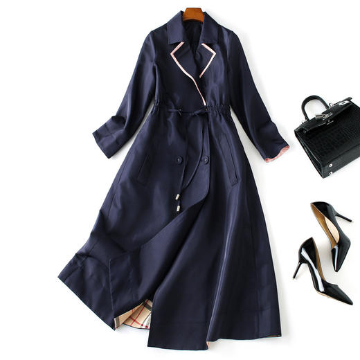 WO-82255新款女装双排扣长款外套 商品图1