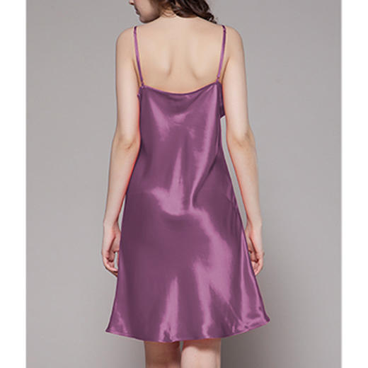 丁摩 19姆米重磅真丝性感睡裙真丝睡衣女士吊带裙桑蚕丝丝绸睡裙家居服19-129DB399240531 商品图5