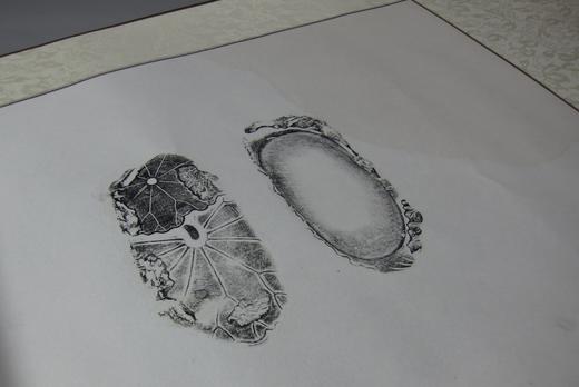 【文创】原拓挂轴清代荷花砚拓WG003 商品图1