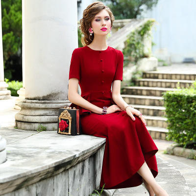 FMY-FX9XL24676新款高端气质名媛时尚连衣裙 商品图0