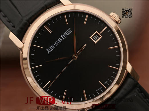 WF爱彼1570 OR.oo2CR.01超薄腕表39mm，在整体约4.2mm的厚度中，这款超薄腕表采用了进口9015Top改装2120机芯，具有独特的精准、靠的卓越性能，最为精美的是玫瑰金镂空自动陀 商品图3