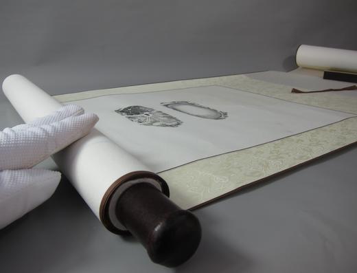 【文创】原拓挂轴清代荷花砚拓WG003 商品图3