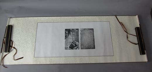 【文创】原拓挂轴清代山水砚拓WG004 商品图0