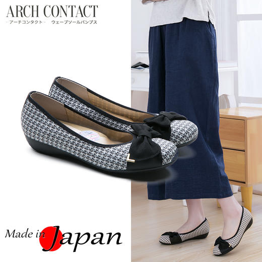 日本ARCHCONTACT安启美奈圆头低跟蝴蝶结单鞋 商品图4