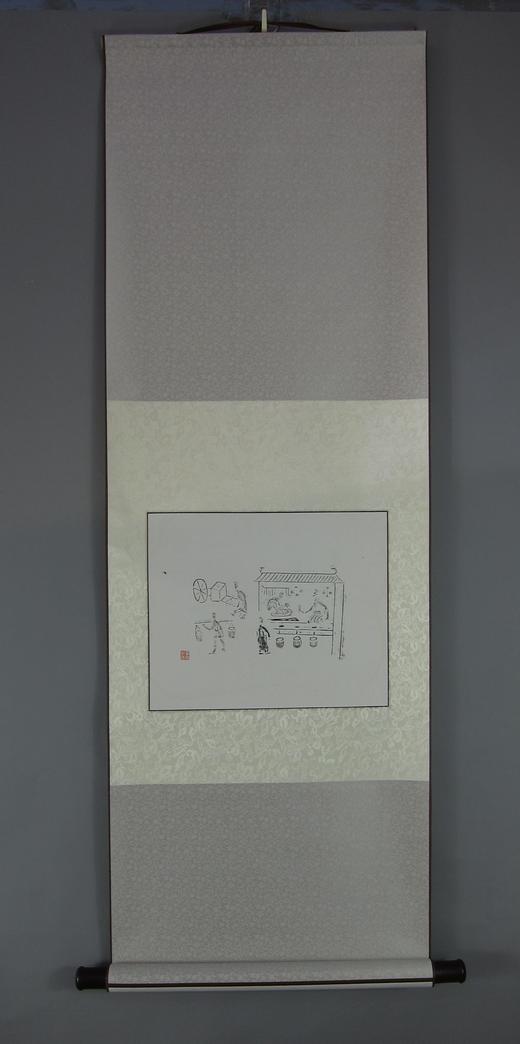 【文创】原拓挂轴汉代人物WG007 商品图0