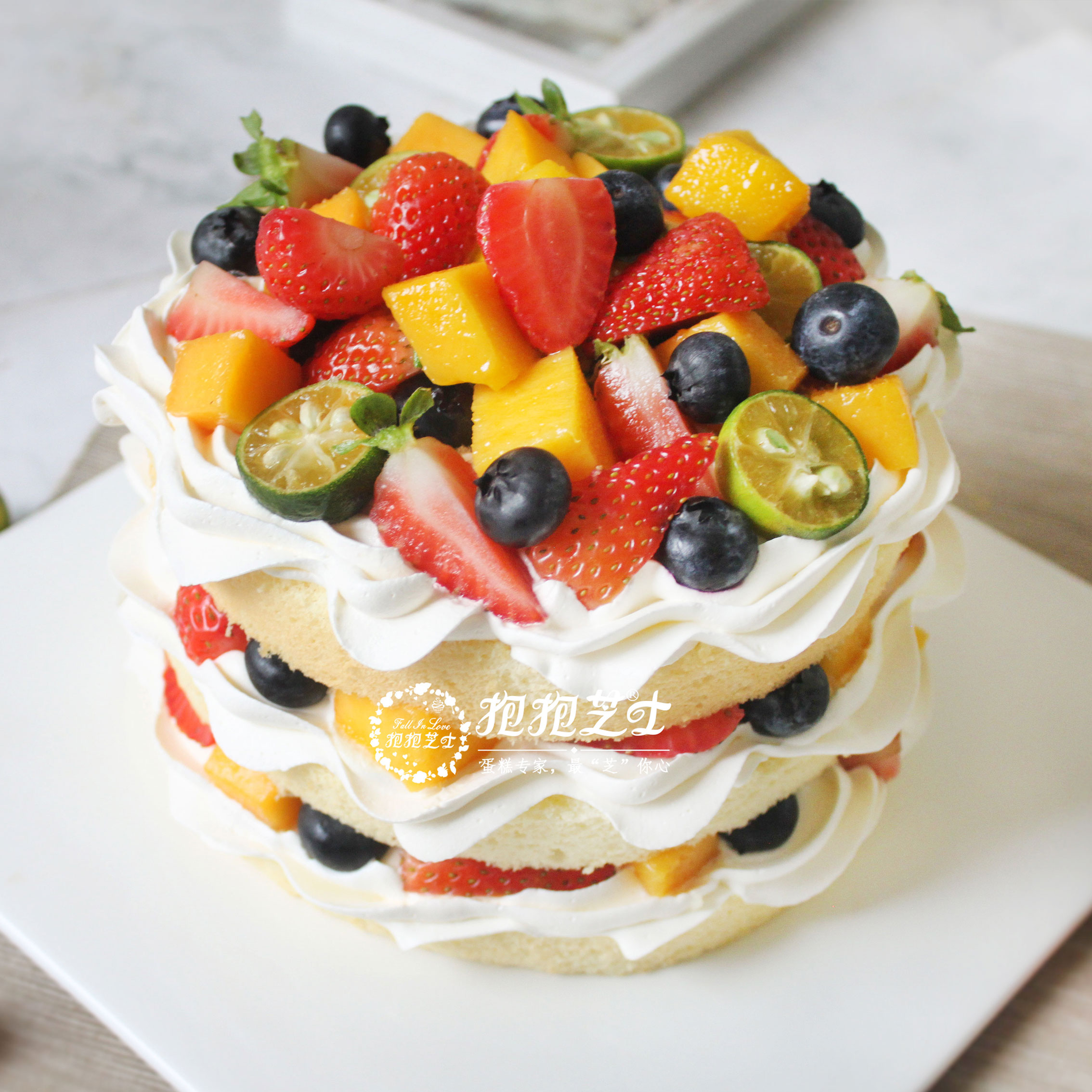 格兰原味鲜果蛋糕，甄选新鲜水果现切现做~