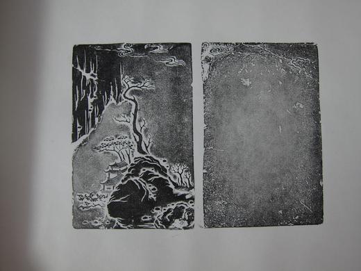 【文创】原拓挂轴清代山水砚拓WG004 商品图3