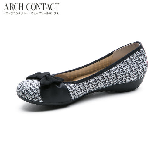 日本ARCHCONTACT安启美奈圆头低跟蝴蝶结单鞋 商品图1