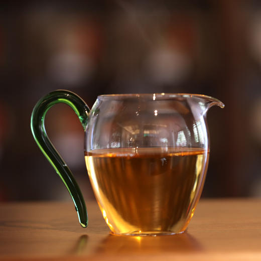 澜沧古茶茶具绿柄公道杯玻璃茶海分茶器满水约330ml 商品图1