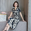 XY-C-112新款夏短袖修身高端真丝连衣裙 商品缩略图1