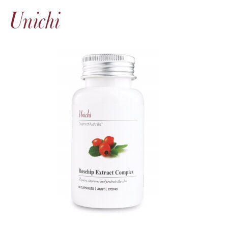 【保税仓】澳洲unichi玫瑰果精华胶囊  补充胶原蛋白  玫瑰果精华60粒 1瓶 商品图0