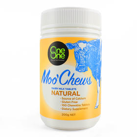 【一般贸易】新西兰OneOne奥尼原味乳钙奶片儿童咀嚼高钙片100片